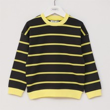 Erkek Çocuk Uzun Kol Ince Bisiklet Yaka Tişört - 16605 - Sarı