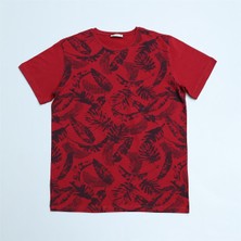 Erkek Çocuk Kısa Kol Tişört - 16815 - Bordo