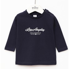 Wanex Erkek Çocuk Şardonsuz Uzun Kol Ince Tişört - 16777 - Lacivert