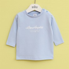 Wanex Erkek Çocuk Şardonsuz Uzun Kol Ince Tişört - 16777 - Mavi