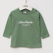 Wanex Erkek Çocuk Şardonsuz Uzun Kol Ince Tişört - 16777 - Haki