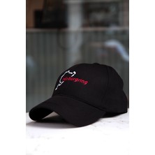 Nurburgring Nakışlı Siyah Şapka