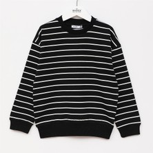 Erkek Çocuk Uzun Kol Ince Tişört  - (7 Yaş-12 Yaş) - 16750 - Siyah