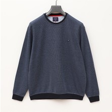 Erkek Uzun Kol Ince Sweatshirt - CZT-130 - Mavi - Marine