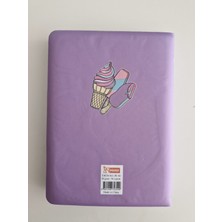 Mor Kız Görselli Yum Yum Puf Defter- 96YP -1 Adet