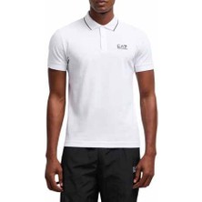 Erkek Ea7 Polo Yaka T-Shirt - Beyaz