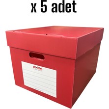Dirilim Plastik Arşiv Kutusu ve Dosyası Taşıma Kutusu 42X35X30CM Plastik Oluklu Levha