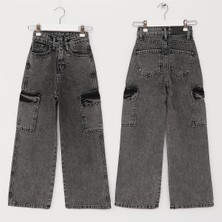 Kız Çocuk Ince Pantolon - G622 - Gri
