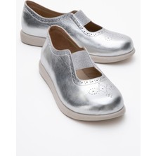 Chelle Beyaz Cilt Lastikli  Deri Kadın Günlük Ayakkabı