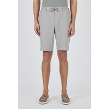 Gri Düz Esnek Gabardin Casual Şort 1016250150