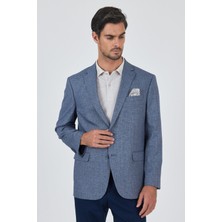 Lacivert Mono Yaka Bez Ayağı Tam Astar Esnek 4 Drop Comfort Fit Classic Ceket 1002250156