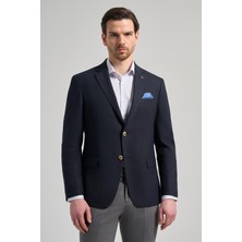 Düz Bez Ayağı Mono Yaka Tam Astar Esnek 6 Drop Slim Fit Ceket 1002245903