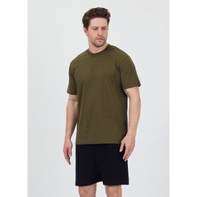 Erkek Basic Haki T-Shirt