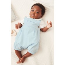 % 100 Pamuklu Pale Blue Smart Salopet Body Çorap 3’lü Set