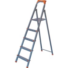 Asvera - 4+1 Basamaklı Galvanizli Profil Merdiven - Ev - Bahçe - İş Yeri İçin Dayanıklı