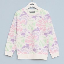 Kız Çocuk Uzun Kol Ince Bisiklet Yaka Tişört - 32321 - Desenli