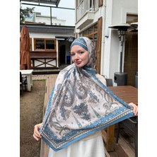 Kamer Scarf Timeless Wieve Serisi Etnik Desen Şal Yeşil-Vizon
