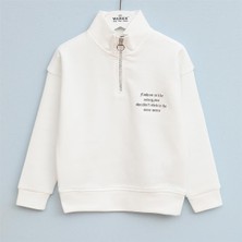 Kız Çocuk Uzun Kol Ince Tişört  - (7 Yaş-12 Yaş) - 32419 - Vanilya