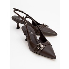 Luvi Woss Bordo Rugan Kemer Detaylı Kadın Topuklu Ayakkabı