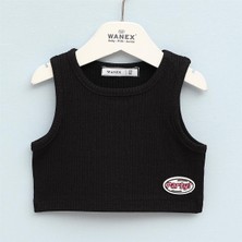 Kız Çocuk Sıfır Kol Tişört - 32529 - Siyah