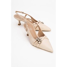 Luvi Woss Bordo Rugan Kemer Detaylı Kadın Topuklu Ayakkabı