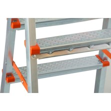 Asvera Yakut Serisi - 9+9 Basamaklı Çift Çıkışlı Galvanizli Profil Merdiven (Ev, Bahçe, İşyeri İçin Uygun)