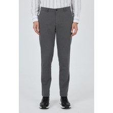 Füme Desenli Armürlü Yan Cep Düz Paça Comfort Fit Pamuklu Casual Chino Pantolon 1003250122