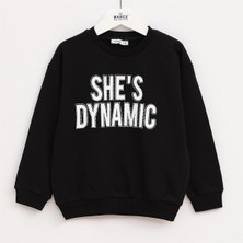 Kız Çocuk Uzun Kol Ince Tişört  - (7 Yaş-12 Yaş) - 31930 - Siyah