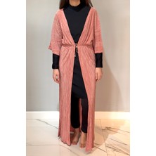 Piliseli Kimono Pareo Kaftan Bağlanabilir RPK004 Pudra