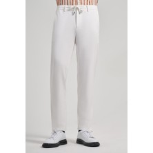 İmza Açık Krem Esnek Yandan Cepli Classic Slim Fit Jogger Pantolon 1003240169