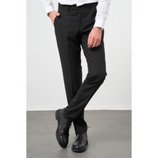 Siyah Esnek Yandan Cepli Comfort Fit Classic Pantolon 1003240914