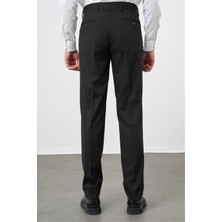 Siyah Esnek Yandan Cepli Comfort Fit Classic Pantolon 1003240914