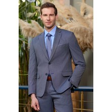 İmza Kendinden Desenli Bez Ayağı Mono Yaka Tam Astar Esnek 6 Drop Slim Fit Takım Elbise 1001250168
