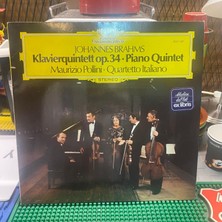 Johannes Brahms - Maurizio Pollini · Quartetto Italiano – Piano Quintet Op. 34 1980 Plak Iviçre Baskı