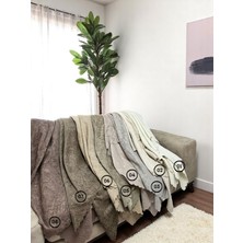Pawn Mark Company Jakarlı Şönil Kaymaz Koltuk Örtüsü ve Çekyat Örtüsü 175 x 215  cm  | Mikrofiber Koltuk Şalı