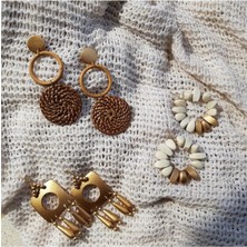 Brielle Earrings In White El Yapımı Küpe