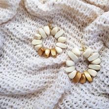 Brielle Earrings In White El Yapımı Küpe