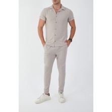 Slim-Fit Waffle Erkek Alt Üst Takım