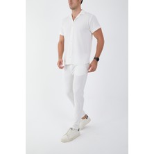 Slim-Fit Waffle Erkek Alt Üst Takım