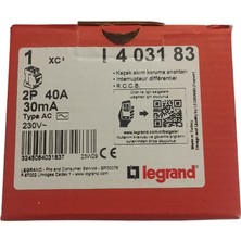 Legrand 2 Kutup 230 V± 40A Xc3 Serisi Kaçak Akım Koruma Anahtarı - 4 031 83