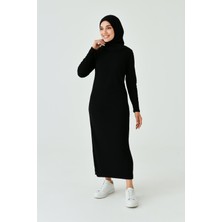 Mirach Uzun Kollu Fitilli Bisiklet Sıfır Yaka Terletmeyen Pamuklu Içlik Uzun Elbise Astar Tesettür