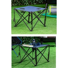 Binbir Reyon Çantalı Bardak Gözlü Lacivert Katlanır Kamp Masası 46CMX46CMX38CM HA042