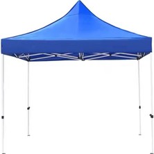 Otomatik Gazebo Çardak 300 x 300  cm  Tente Teras Bahçe Kamelyası Gölgelik Mavi