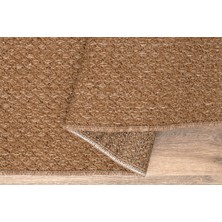 Juteks Naturel Jüt Halı Örme Kilim Sisal Hasır Halı Yıkanabilir Mutfak Balkon Halısı Kaymaz Taban