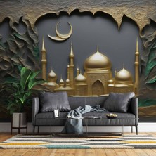 Islami Kabartma Camii Manzaralı Duvar Kağıdı