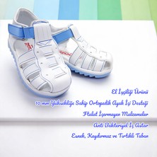 Beebron Ortopedik İlk Adım Erkek Bebek Sandaleti EİAGCM2406 Beyaz Mavi 21