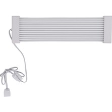 24 Pin'den 24 Pin'e Psu Kablo Uzatma Kiti 205MM Silikon 5V Argb Senkron Pc Kasa Dekor Anakart Grafik Kartı Kablosu Tel Tarakları Beyaz Başlıklı (Yurt Dışından)