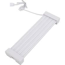 24 Pin'den 24 Pin'e Psu Kablo Uzatma Kiti 205MM Silikon 5V Argb Senkron Pc Kasa Dekor Anakart Grafik Kartı Kablosu Tel Tarakları Beyaz Başlıklı (Yurt Dışından)