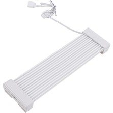 24 Pin'den 24 Pin'e Psu Kablo Uzatma Kiti 205MM Silikon 5V Argb Senkron Pc Kasa Dekor Anakart Grafik Kartı Kablosu Tel Tarakları Beyaz Başlıklı (Yurt Dışından)