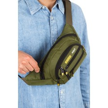 Erkek Gri USB Kulaklık Çıkışlı Crossbody Çapraz Göğüs Omuz ve Bel Çantası NEWPOLO328